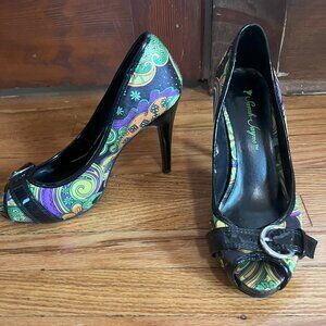 peek-a-boo, multi coloured, 6M, high heels